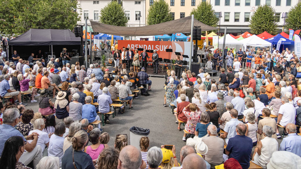 One of the main stages in the center of Arendal town.