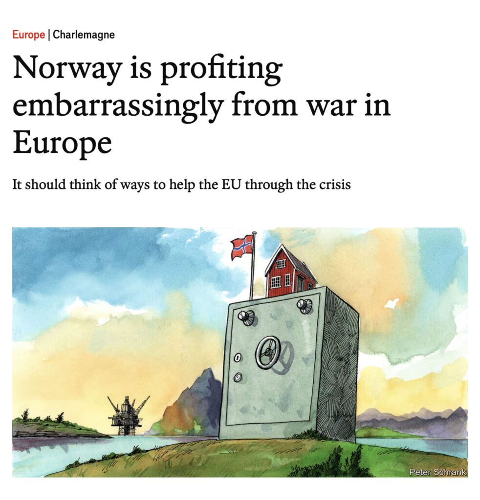 Norway is profiting embarrassingly from war in Europe